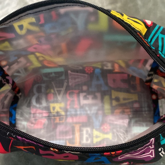 Vera Bradley Multicolor Letter Print Make Up bag or Travel Pouch - Picture 3 of 5
